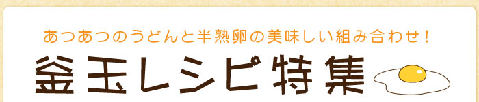 あつあつのうどんと半熟卵の美味しい組み合わせ。【釡玉うどんレシピ特集特集】