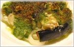 讃岐うどん洋風レシピ　讃岐うどんと白子と色々野菜のエスカルゴバター焼き