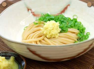 冷やし生姜ぶっかけうどん