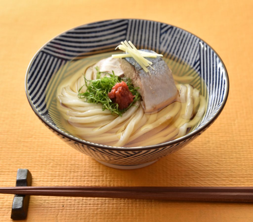 鯖缶×かけうどん