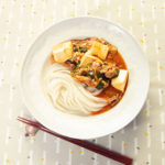 豆腐のチリソースうどん