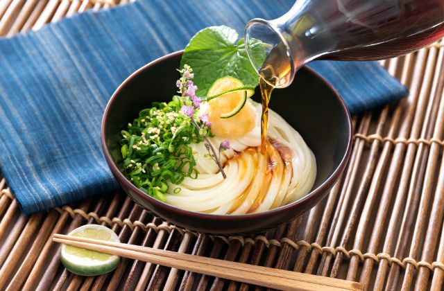 大根おろしとネギの冷やしぶっかけ